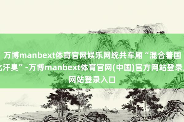 万博manbext体育官网娱乐网统共车厢“混合着国度化汗臭”-万博manbext体育官网(中国)官方网站登录入口